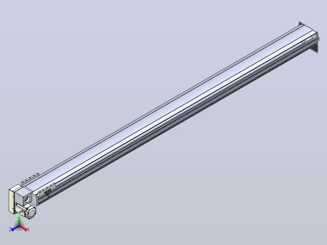 皮带直线轴半封闭可选导轨TPA-HNB-175D-140-L2400-LP-C-P75-N3主视图