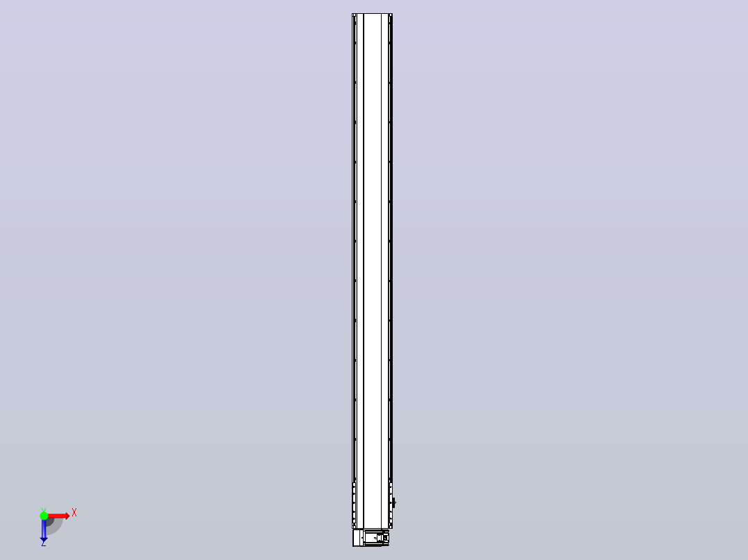 皮带直线轴半封闭可选导轨TPA-HNB-202D-140-L2250-LU-C-P75-N3俯视图