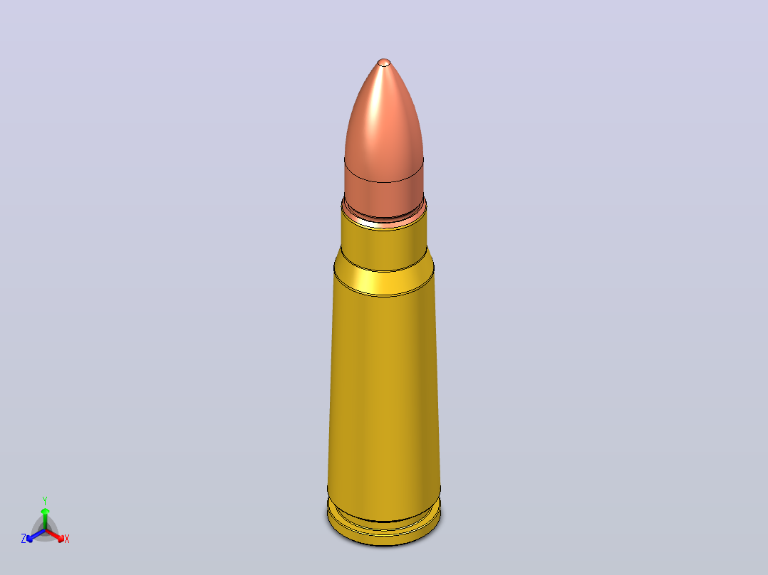 子弹7.62х39主视图