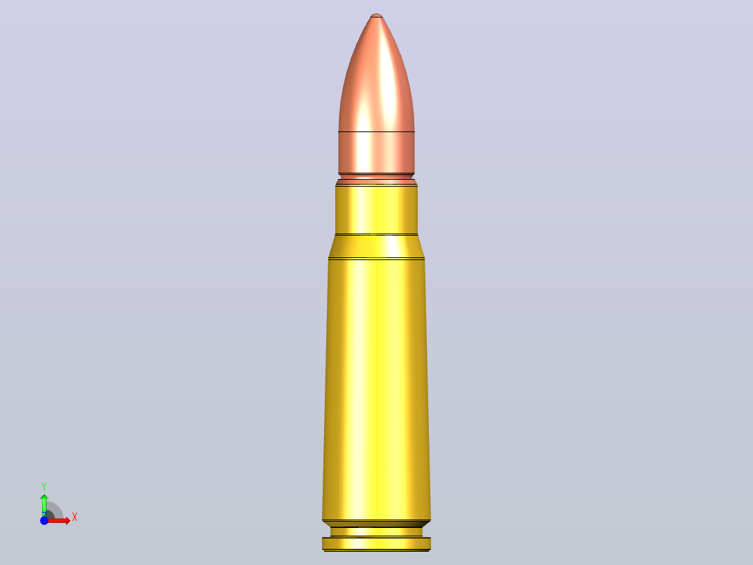 子弹7.62х39前视图