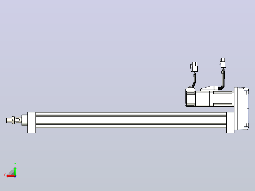 轻载电动缸TPA-ESR25-1002C-L400-MR-LB-W-P10-C3后视图
