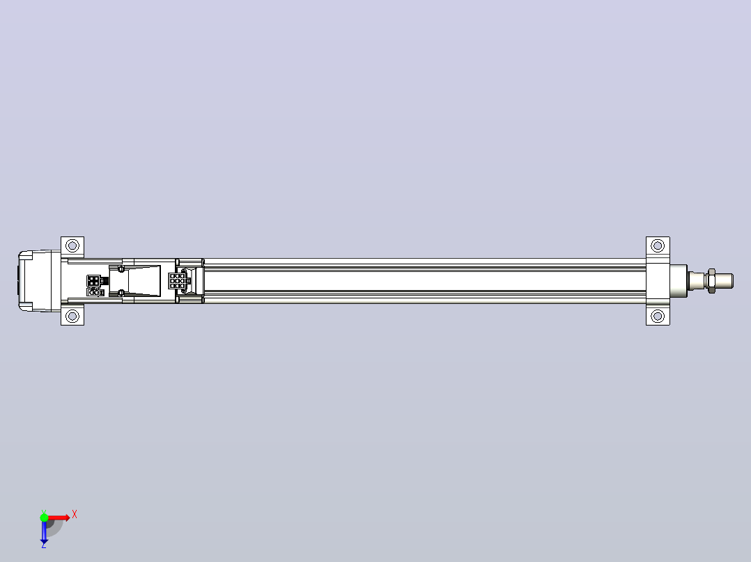 轻载电动缸TPA-ESR25-1002C-L400-MR-LB-W-P10-C3俯视图