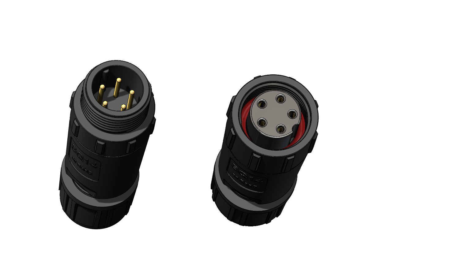 小型 5 针 4 针 3 针 2针连接器，防水等级 IP68