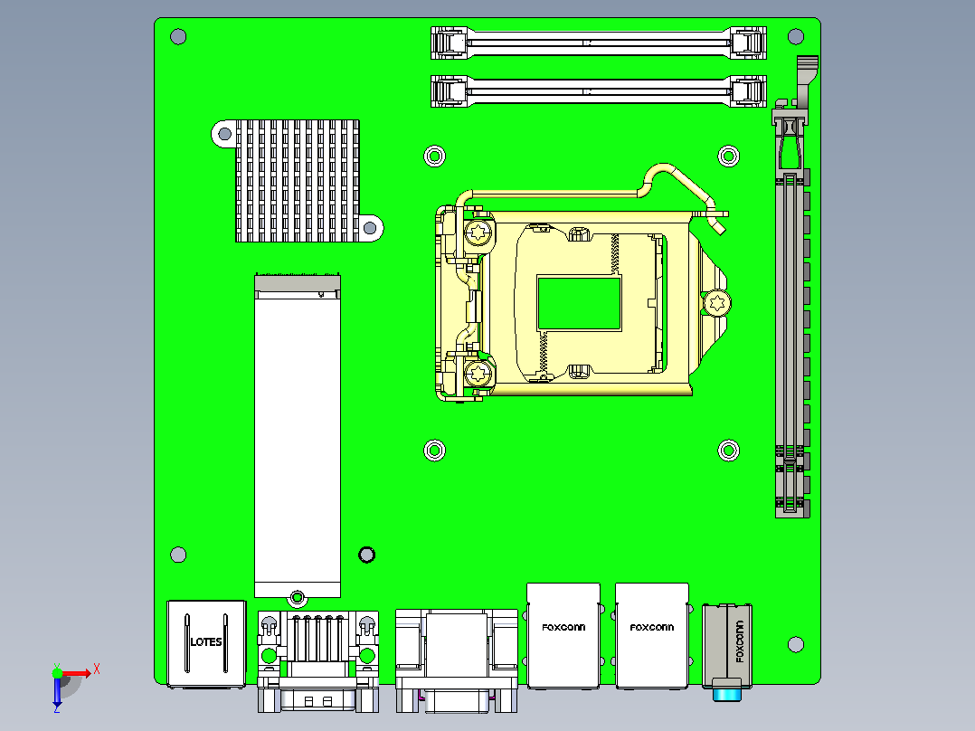 CS170-H310主板（友通Mini ITX）俯视图