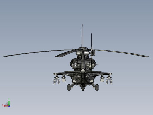 Boeing AH-64 Apache飞机后视缩略图