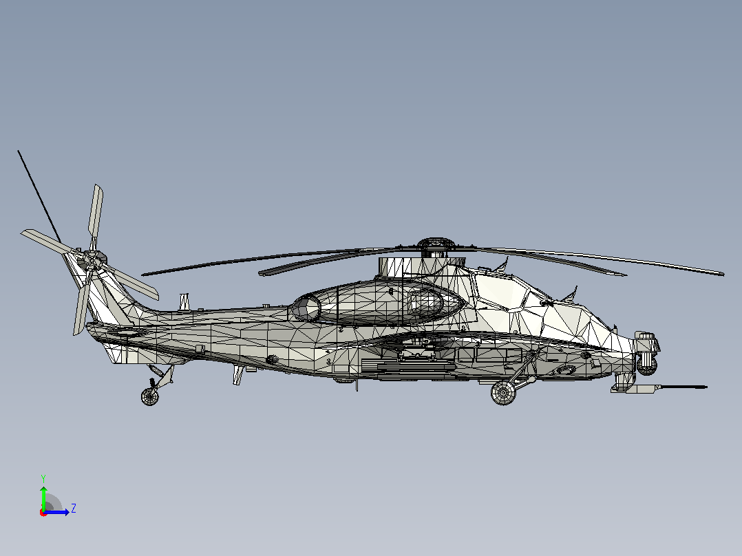 Boeing AH-64 Apache飞机左视图