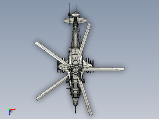 Boeing AH-64 Apache飞机俯视缩略图