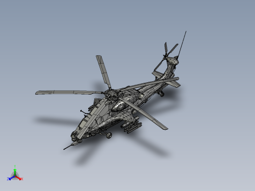 Boeing AH-64 Apache飞机正等轴测缩略图