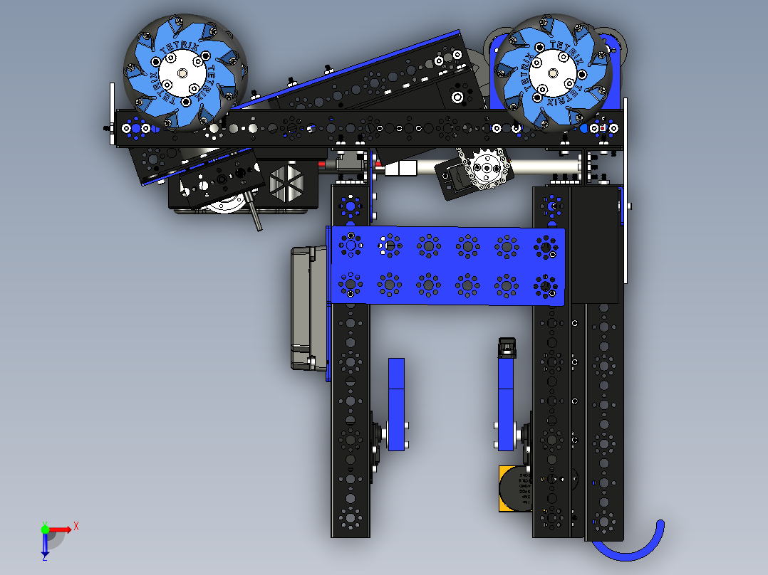 Team49 Robot机器人车3D数模图纸 STP格式俯视图