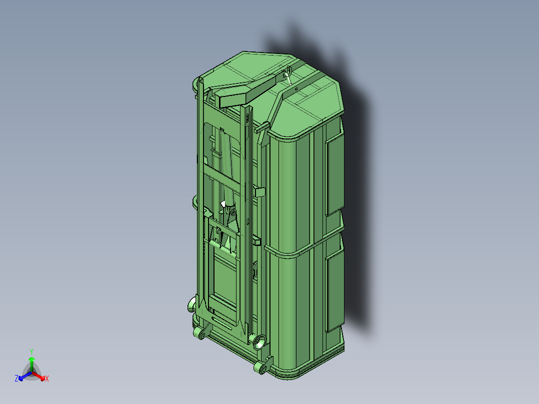 XT5080 中型拉箱机构（环卫收集车）3D模型