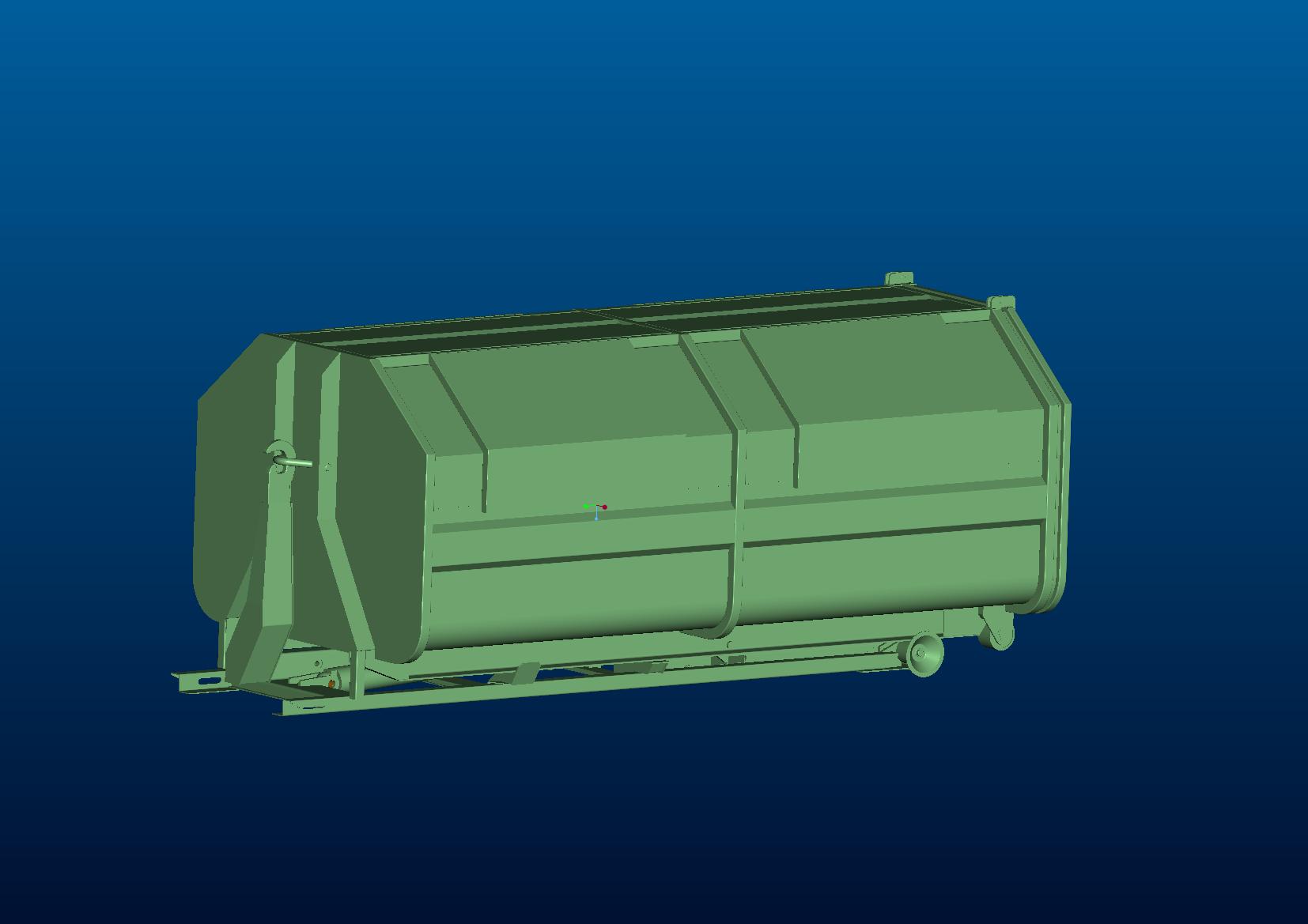 XT5080 中型拉箱机构（环卫收集车）3D模型