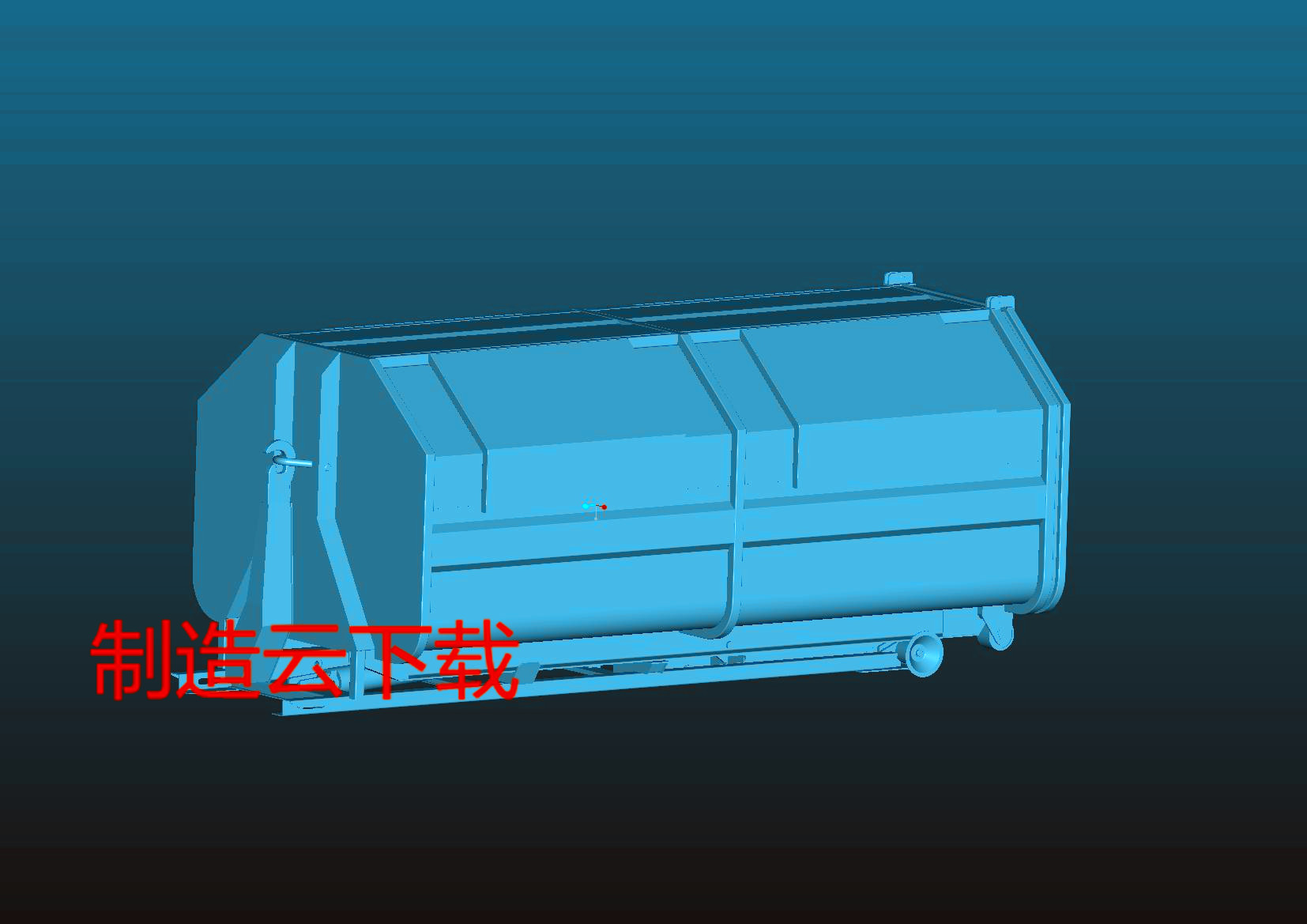XT5080 中型拉箱机构（环卫收集车）3D模型