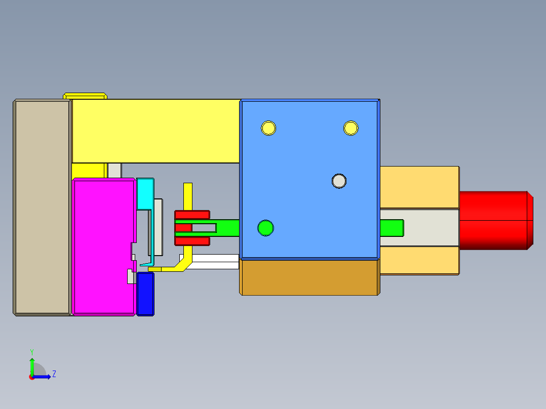 线束压接设备-压接模左视图