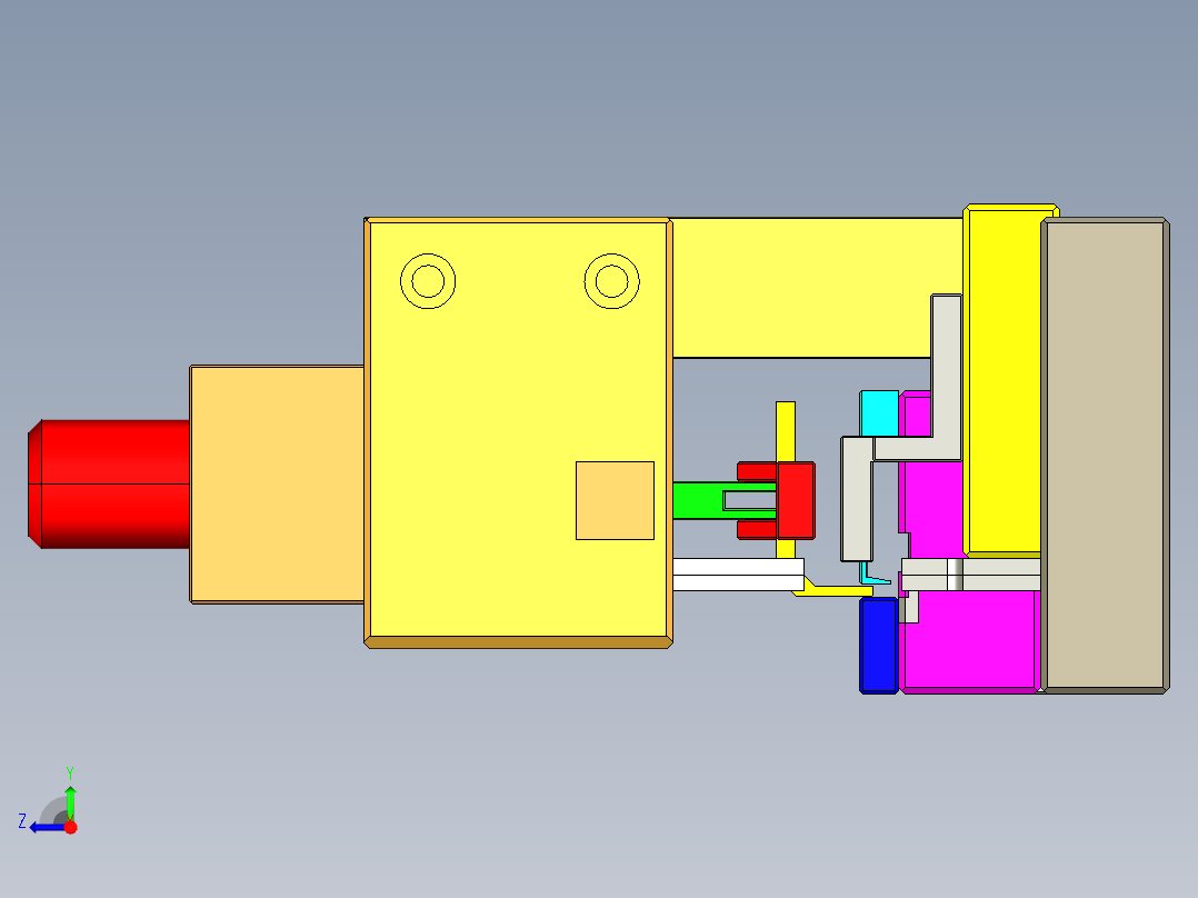 线束压接设备-压接模右视图