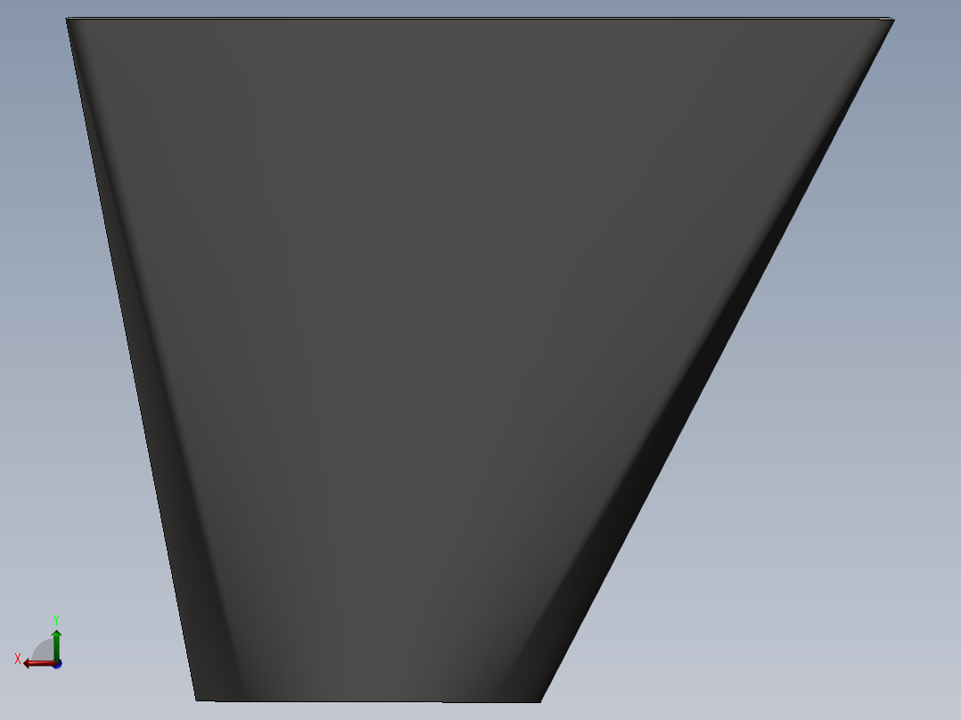 上方下圆钣金漏斗后视图