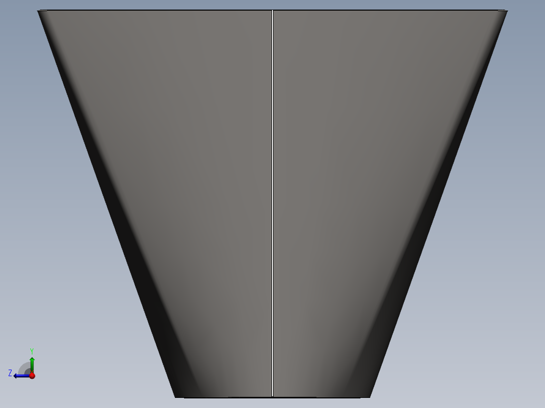 上方下圆钣金漏斗右视图