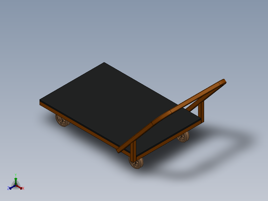 小推车正等轴测图