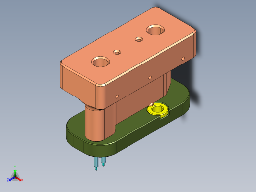 安装铜嵌件的先导阀模具