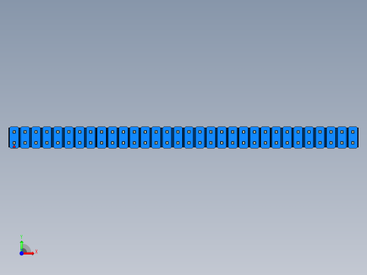 彩色公头100mil（2.54mm）系列-DS1021_blue_2x32p_100mil_Type43_rev1.0前视缩略图