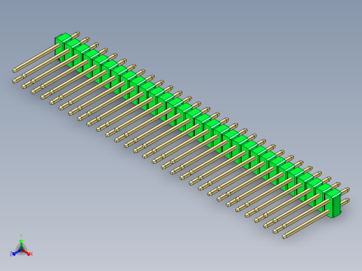 彩色公头100mil（2.54mm）系列-DS1021_green_2x30p_100mil_Type5_rev1.0