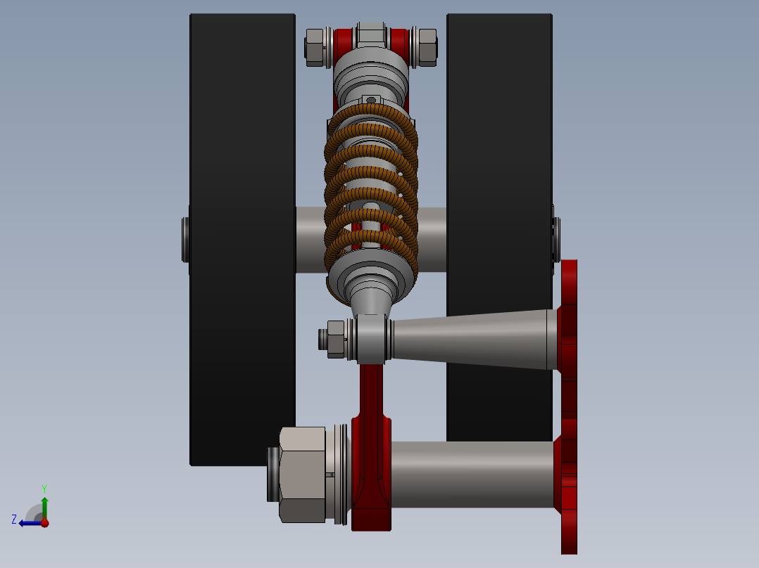 履带式履带张紧器右视图