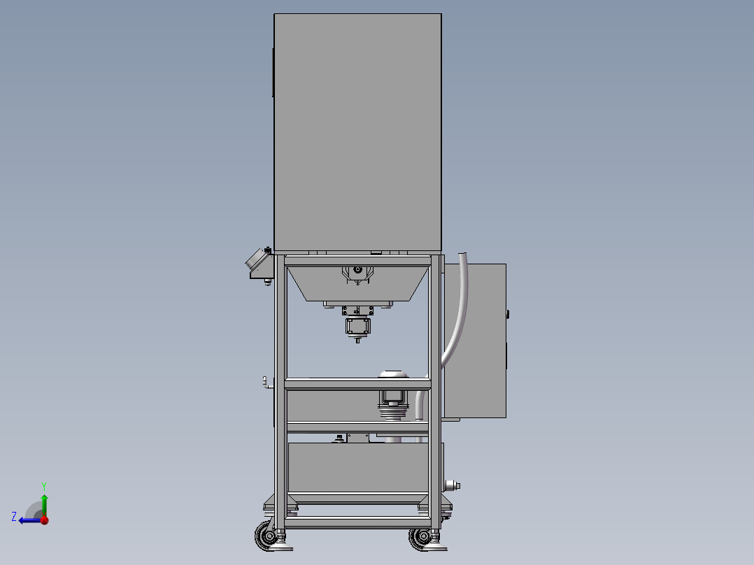 镗头机模型设计右视图