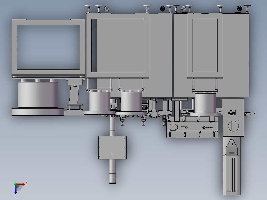 USB端子自动组装设备俯视图