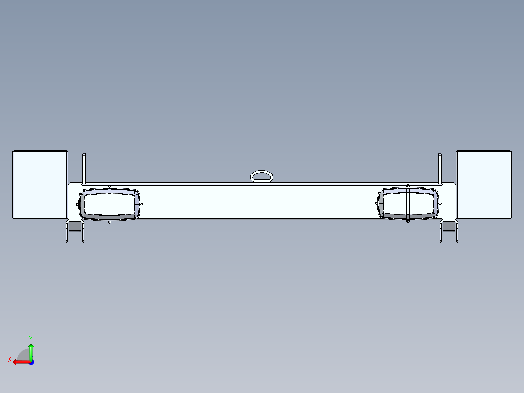 移动式混凝土搅拌机结构后视图
