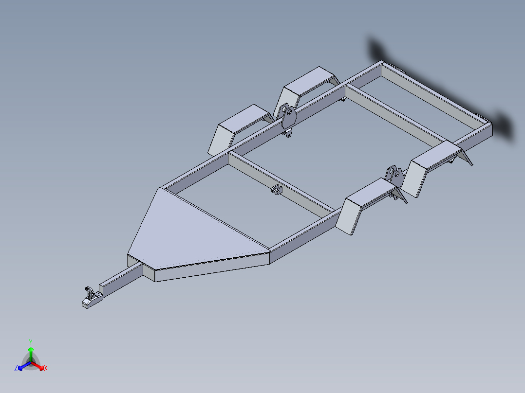 移动式混凝土搅拌机结构正等轴测图