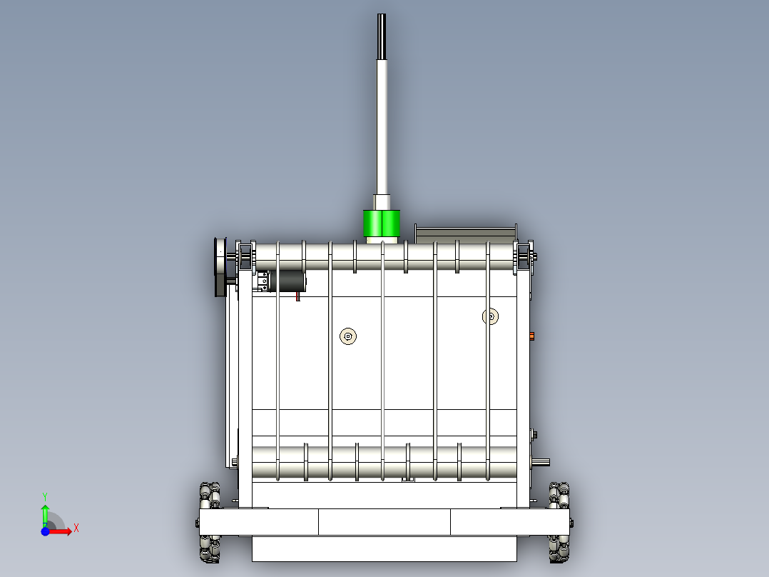 scurrier全向轮小车结构前视图