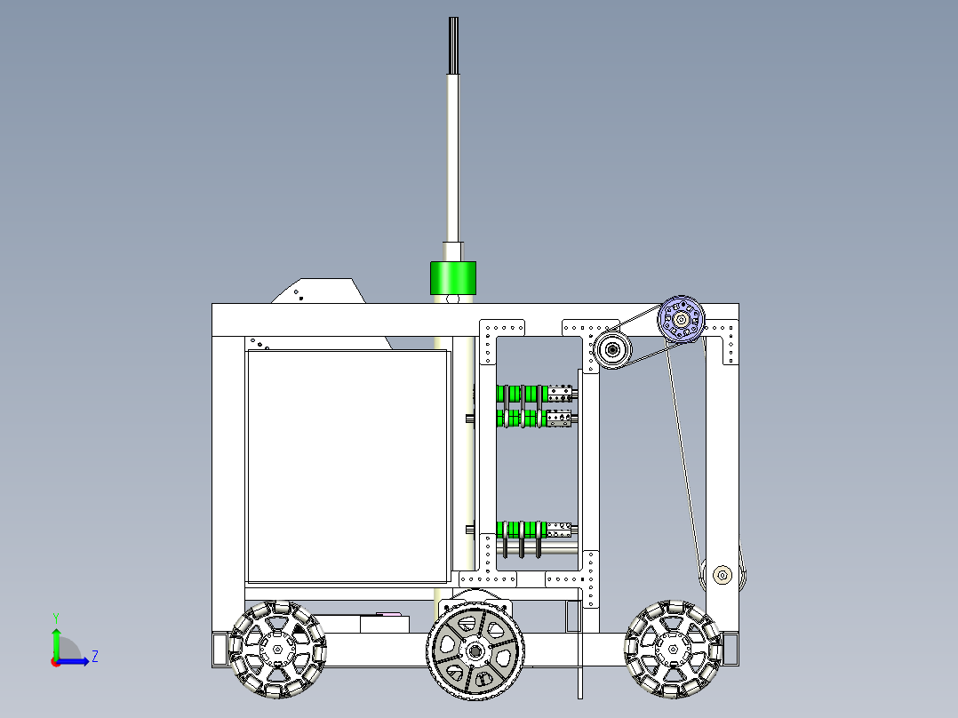 scurrier全向轮小车结构左视图