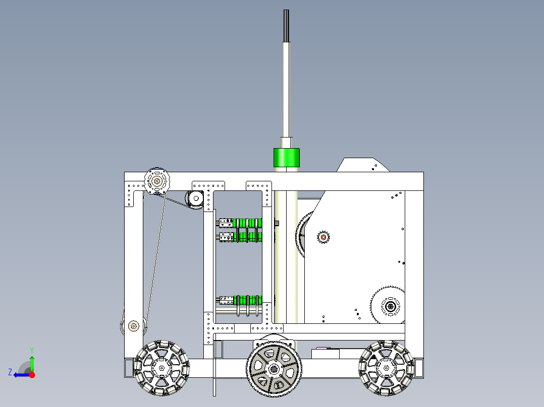 scurrier全向轮小车结构右视图