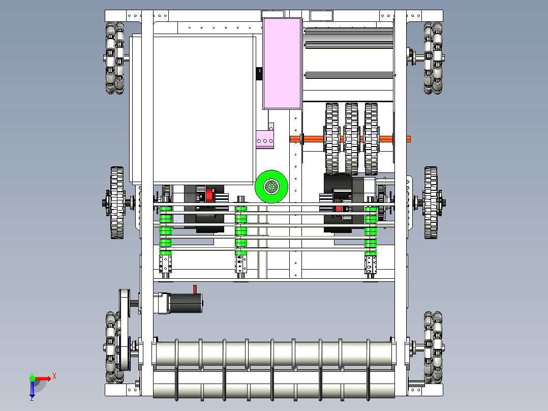 scurrier全向轮小车结构俯视图