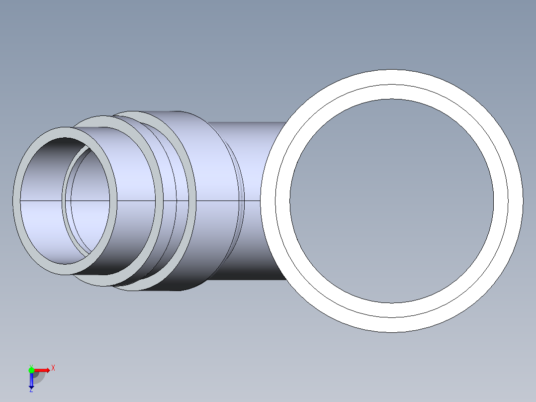 船舶管路系统S6_SeaDrainPLUS_45ReducerWye-SxSxS_37E163031_3x3x1-1-2in Sea Drain Plus - 45 Reducing Wye - SxSxS俯视图