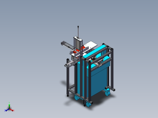 手套自动折叠捆扎机正等轴测缩略图