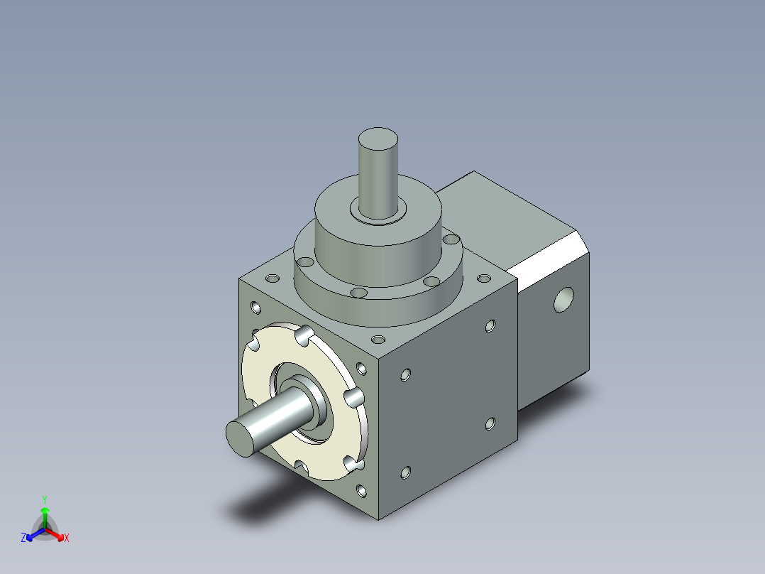 换向器PW70垂直输出-1 14-50-70-M4.stp正等轴测图