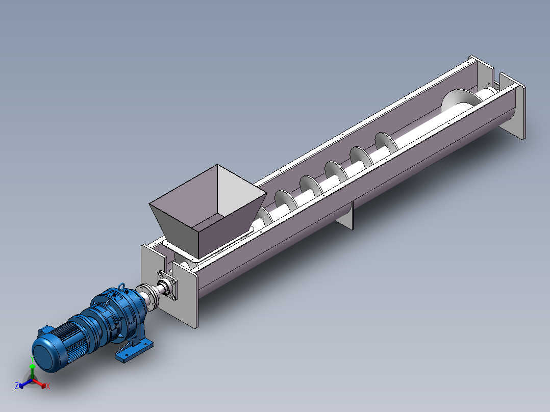 螺旋输送机1466228正等轴测图