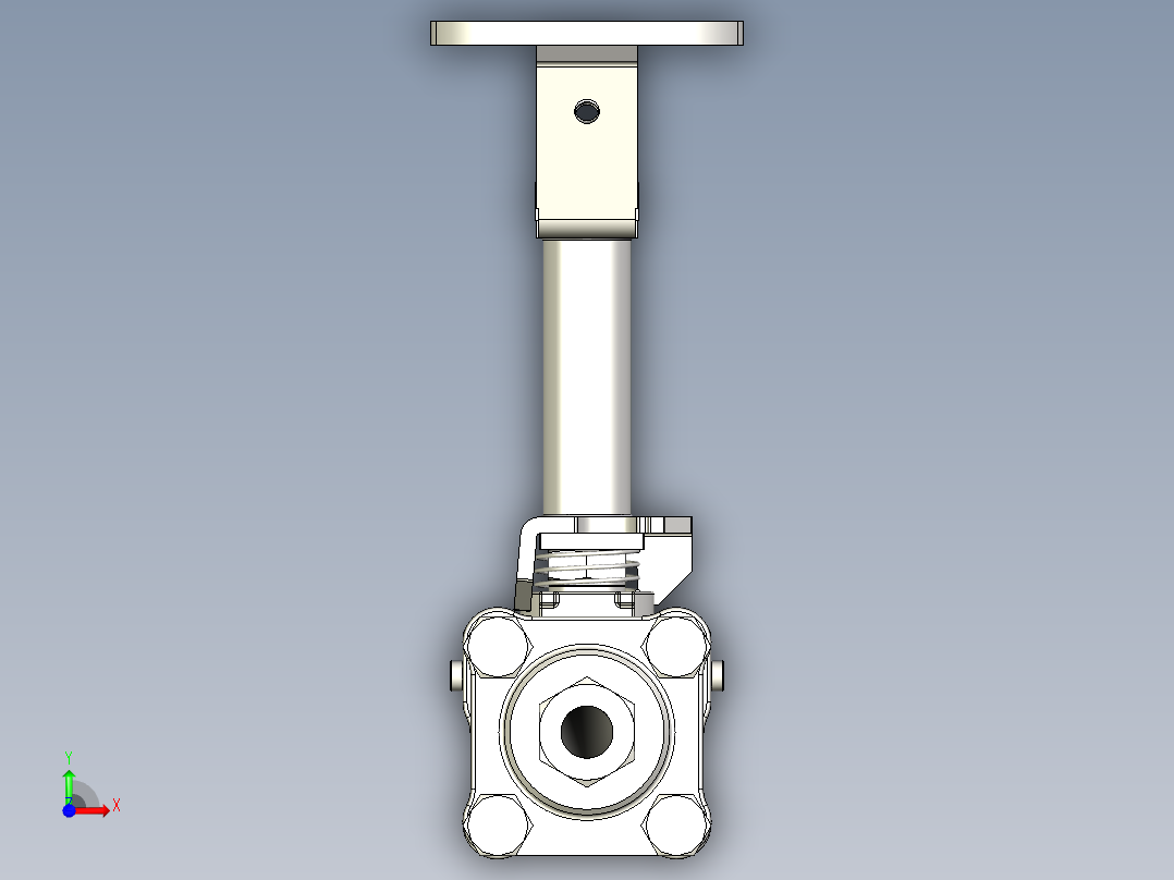 不锈钢三件式60系列热服务球阀，合金X-750阀座，3-8英寸前视图