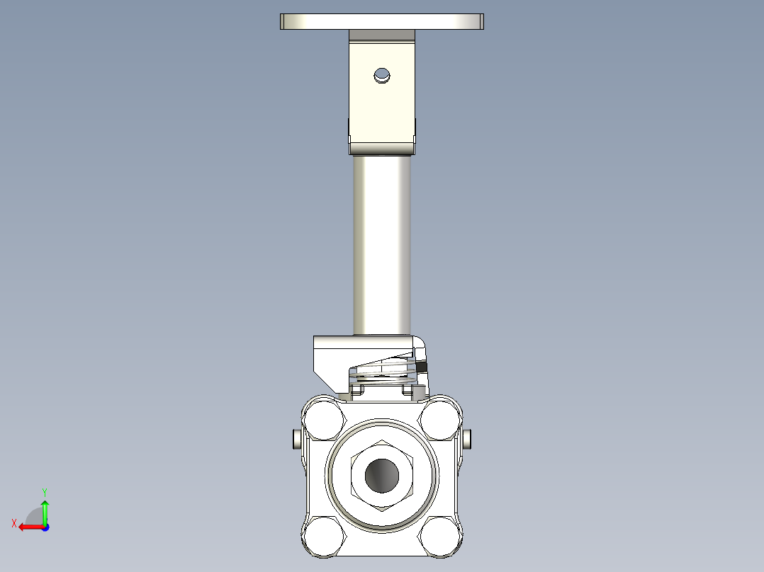 不锈钢三件式60系列热服务球阀，合金X-750阀座，3-8英寸后视图