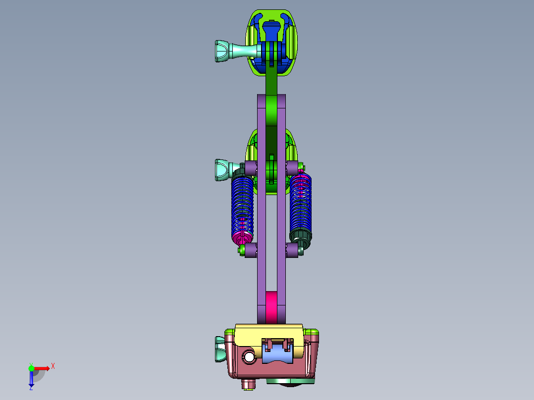 相机专用避震器支座俯视图