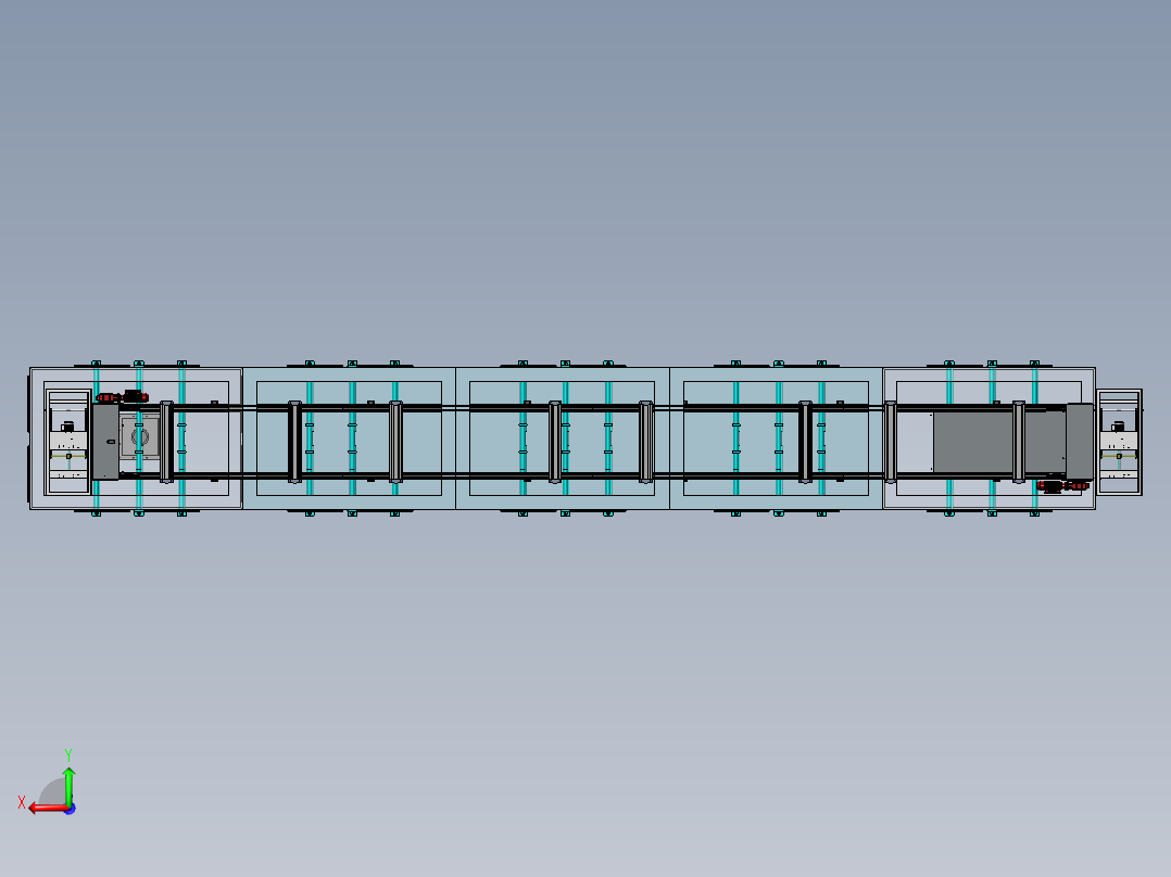 双层隧道炉后视图