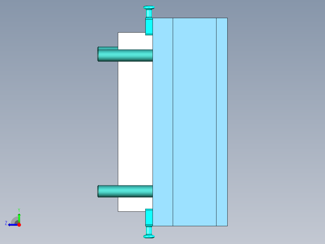 [冲压模具]特斯拉悬挂摆臂的冲压模具op20右视图
