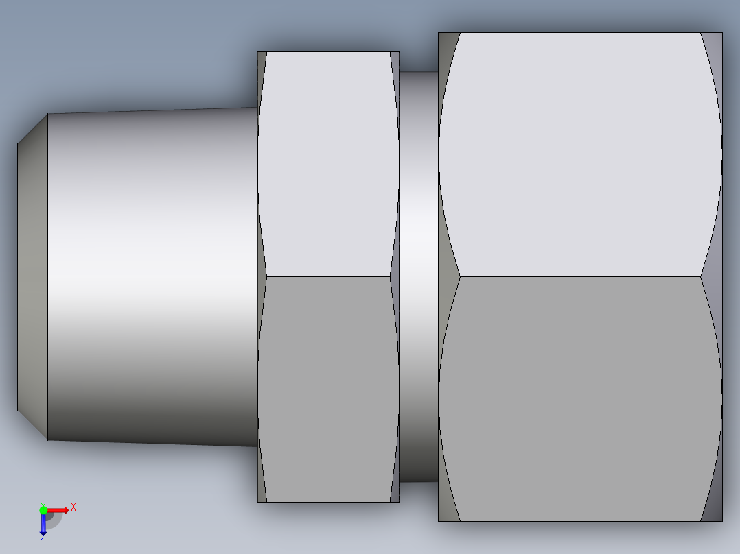 卡套式工业通用硬管接头EO_Male_Stud_connector_GE30S1NPT71俯视图