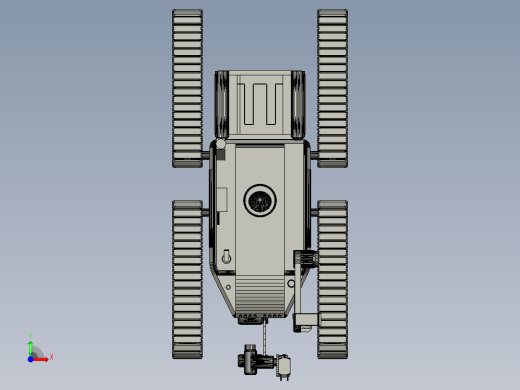 火星车履带结构3D图纸前视缩略图