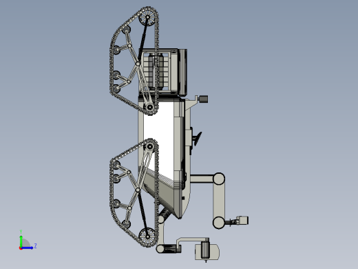 火星车履带结构3D图纸左视缩略图