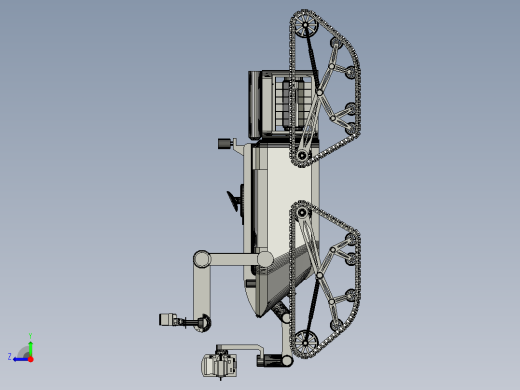 火星车履带结构3D图纸右视缩略图