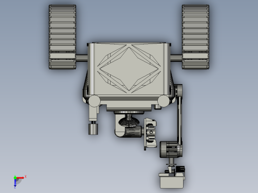 火星车履带结构3D图纸俯视缩略图