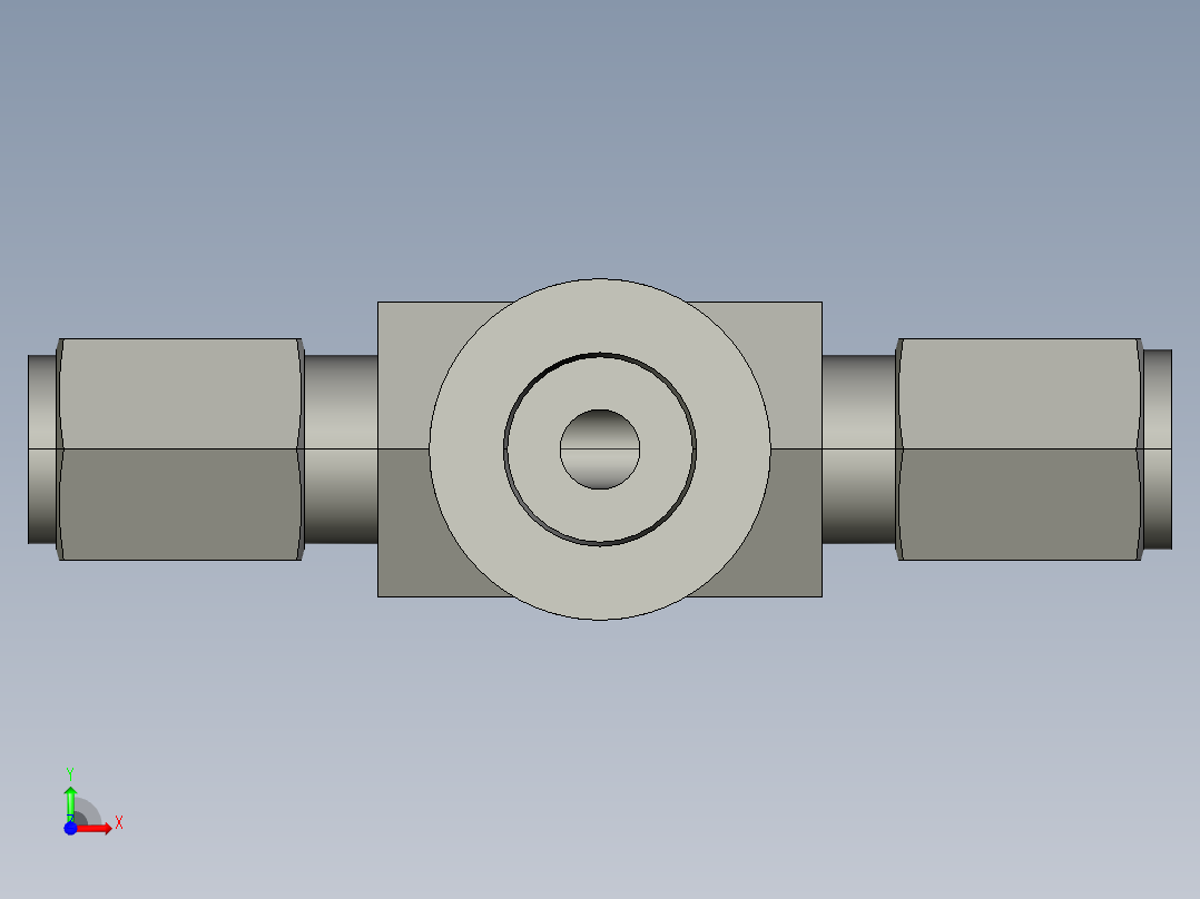 卡套式工业通用硬管接头4-4-4_obu-s前视图