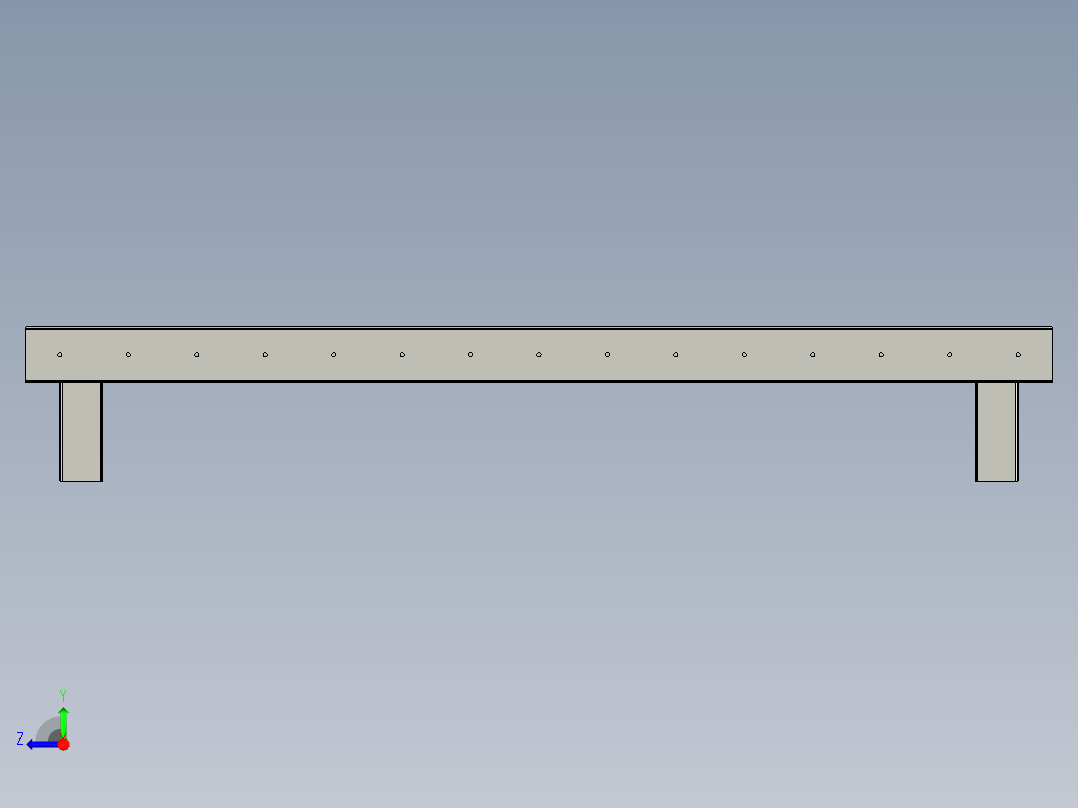 基架滚筒输送机basic-roller-conveyor-STP右视图