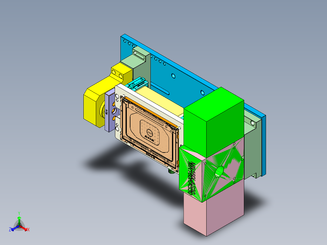 ZAZ00-A-笔记本CNC工装夹具三维模型CNC6-0901主视图